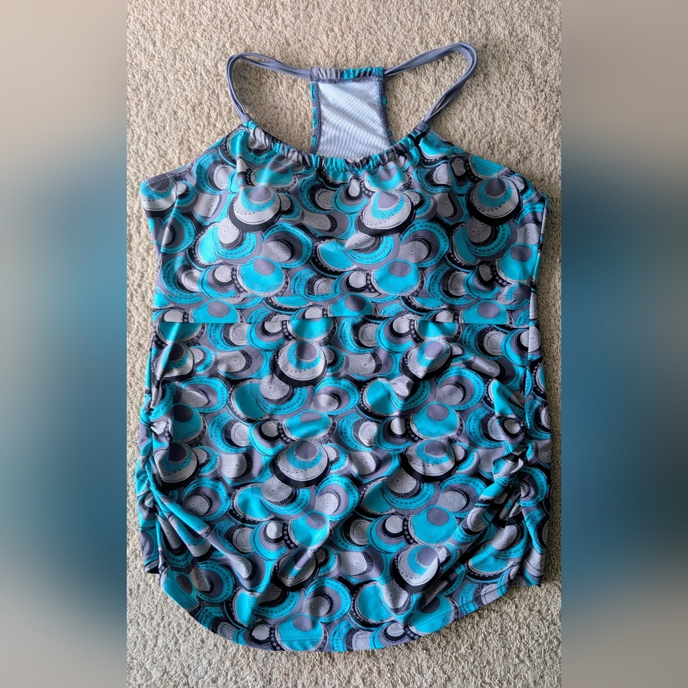 Woman's Ocean Lily Maternity Swim Exercise Fitness Top Halter Neck Size XL EUC